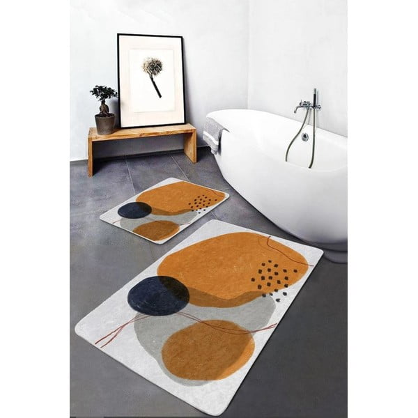 Set di tappetini per il bagno in velluto 2 pz 60x100 cm – Mila Home-image-2