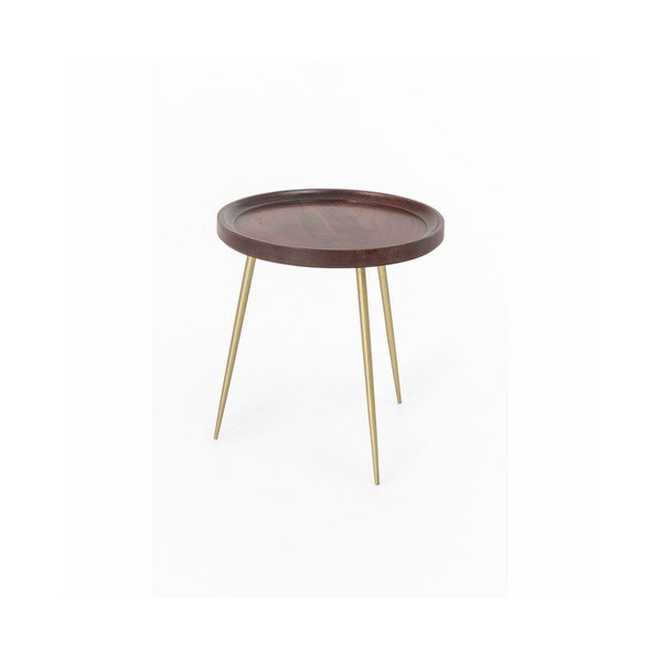 Tavolino in legno di acacia Nora, ⌀ 46 cm - WOOX LIVING-image-1