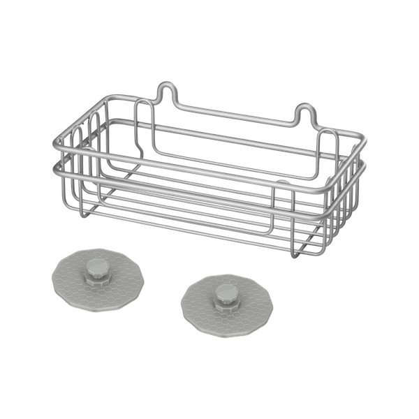 Mensola a muro in acciaio per bagno Artic Rectangular - Metaltex