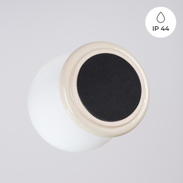 Plafoniera beige in ceramica con paralume in vetro ø 12 cm Farsa – Sollux-image-4