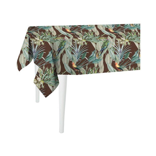 Tovaglia marrone Jungle Birds, 140 x 140 cm Honey - Mike & Co. NEW YORK