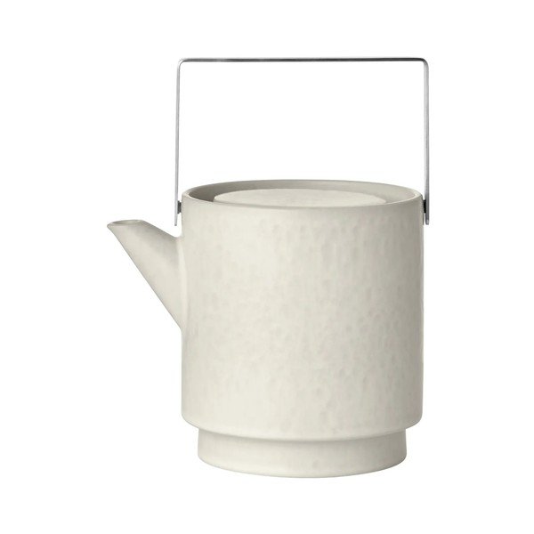 Teiera color crema in gres con filtro 1 l Makoto – Blomus