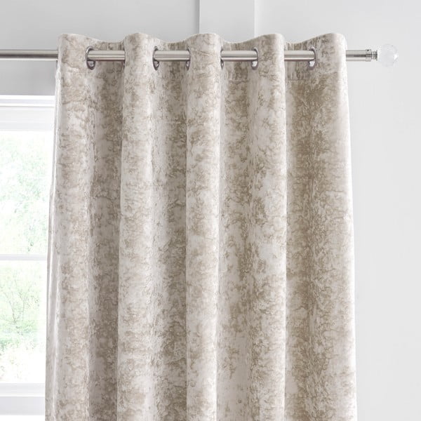 Tende in set beige in velluto 2 pz 168x137 cm Crushed Velvet – Catherine Lansfield