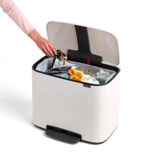 Bílý odpadkový koš Brabantia, 36 l-image-1