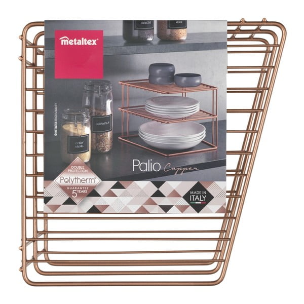 Ripiano aggiuntivo color rame in acciaio 25x25 cm Palio – Metaltex-image-3