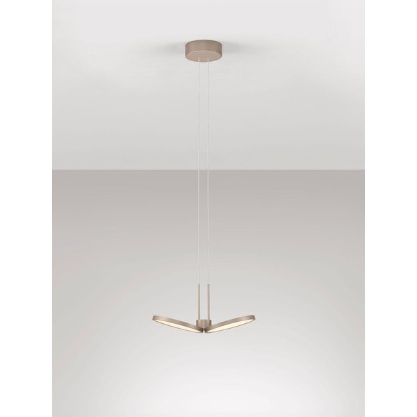 Lampadario LED oro opaco in alluminio con intensità regolabile ø 32,5 cm Vea – Nova Luce-image-4