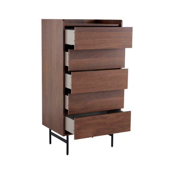 Cassettiera colore naturale scuro con effetto noce 60x118,5x45 cm Örgryte – Jotex-image-4