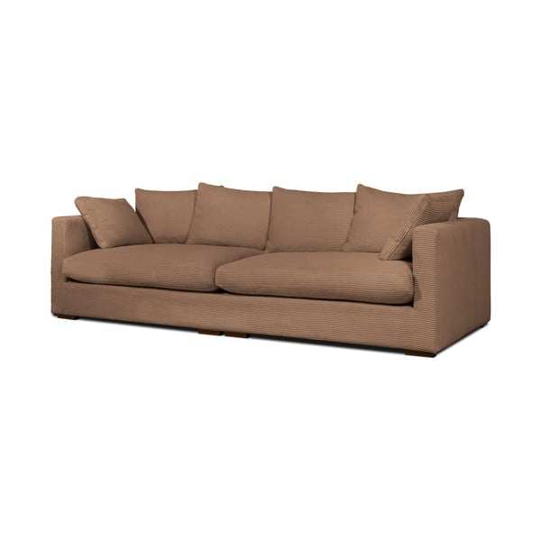 Divano in velluto a coste marrone chiaro 266 cm Comfy - Scandic-image-2