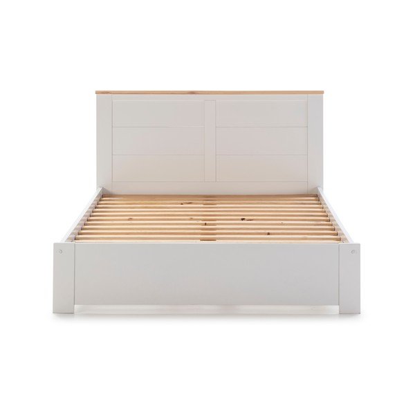 Letto matrimoniale bianco 140x190 cm Akira - Marckeric-image-2