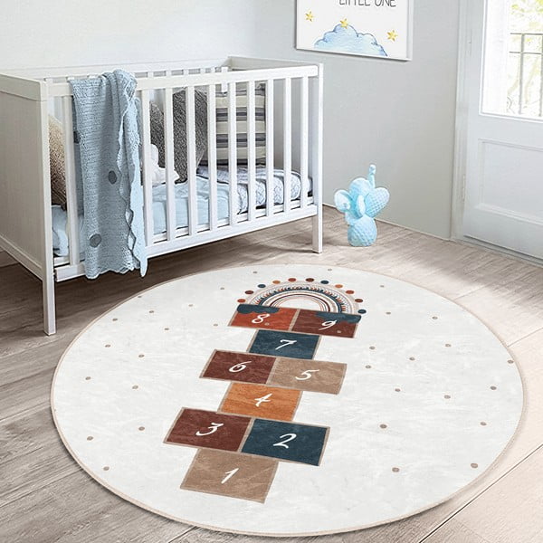 Tappeto per bambini crema ø 120 cm Comfort - Mila Home-image-1