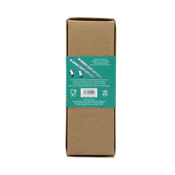 Bacchette in set verdi in legno 2 pz per 2 persone Panda – Rex London-image-2