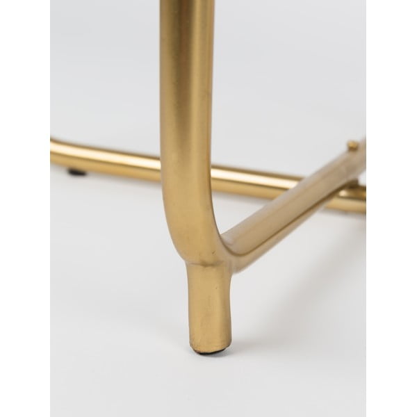 Tavolino bianco con piano in marmo Timpa - White Label-image-3