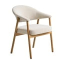 Set di sedie da pranzo color crema in rovere massiccio con braccioli 2 pz Elk – Unique Furniture