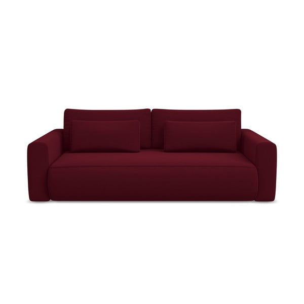 Divano burgundy allungabile/con contenitore con rivestimento in velluto 238 cm Kapua – Makamii