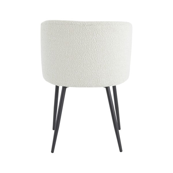 Sedia da pranzo bianca in imbottito Elyna – Light & Living-image-3