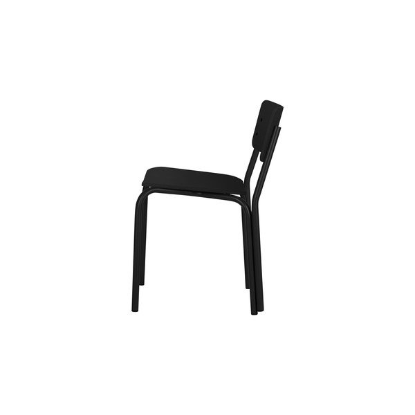 Sedia da pranzo nera impilabile Kei – noo.ma-image-2