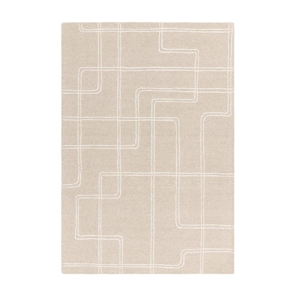 Tappeto in lana beige tessuto a mano 200x300 cm Ada - Asiatic Carpets