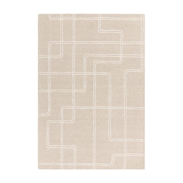 Tappeto in lana beige tessuto a mano 120x170 cm Ada - Asiatic Carpets