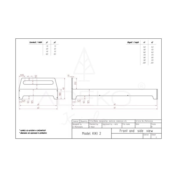 Letto per bambini 90x190 cm Kiki 2 - Adeko-image-3