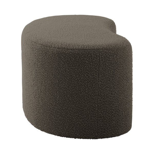 Sgabello grigio-marrone in tessuto bouclé Ada - Leitmotiv-image-3