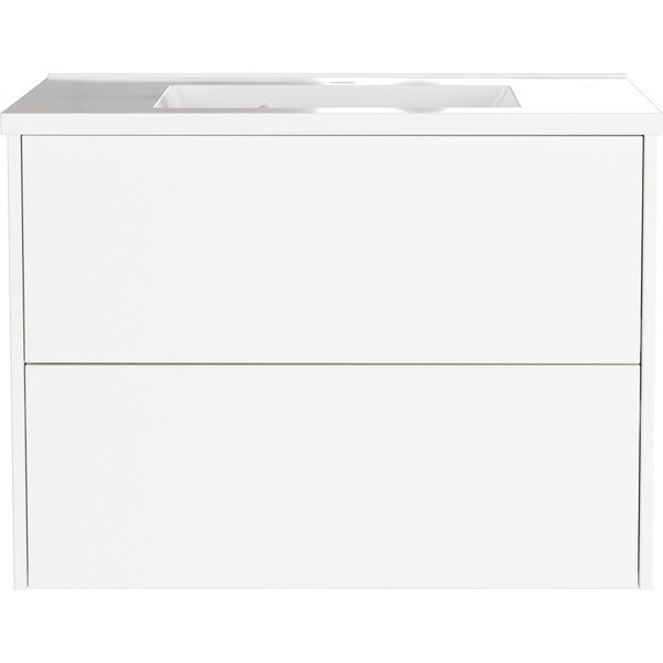 Mobile da lavabo bianco opaco da appendere 81x61 cm Bodera – Germania-image-2