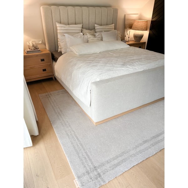 Tappeto in lana crema 160x240 cm Calisia M Grid Rim - Agnella-image-2