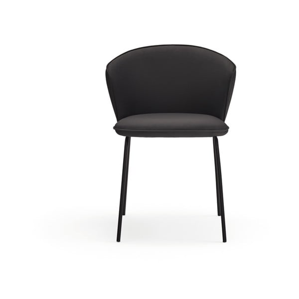 Set di sedie da pranzo nera in imbottito 2 pz Add – Teulat-image-3