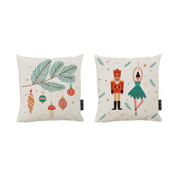 Set di 2 cuscini decorativi con motivo natalizio 45x45 cm Christmas Ornaments - Butter Kings