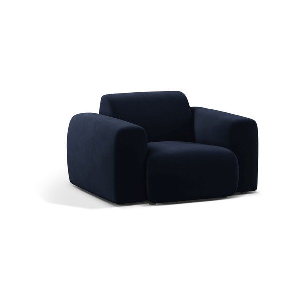Poltrona blu scuro con rivestimento in velluto Molino – Micadoni 