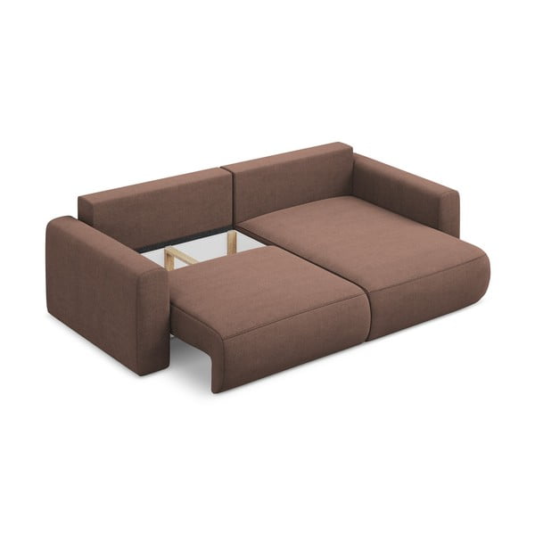 Divano angolare rosa allungabile/con contenitore (con penisola a destra/con chaise lounge) Kapua – Makamii-image-4