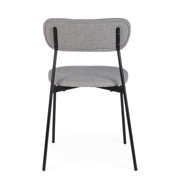 Sedia da pranzo grigia in imbottito Inka – Yes Everyday-image-4