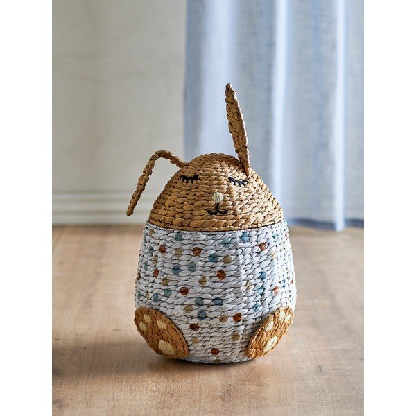 Cesta per giochi da bambino in giacinto d'acqua ø 35x60 cm Villja – Bloomingville Mini-image-1