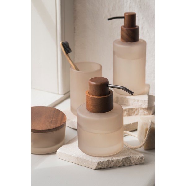 Dispenser sapone in vetro beige 310 ml Modest - Mette Ditmer Denmark-image-2