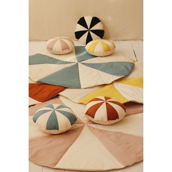 Tappeto da gioco per bambini blu e beige Blue Circus - Moi Mili-image-4