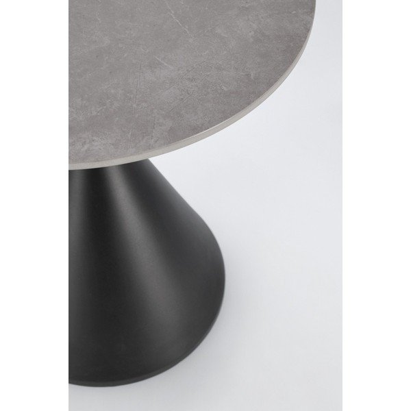 Tavolino rotondo con piano effetto marmo ø 50 cm Joona – Bizzotto-image-3