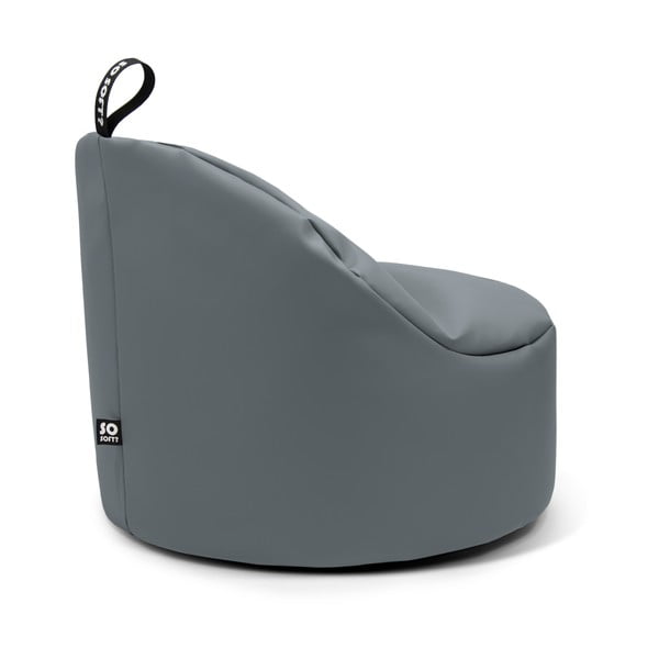 Puof a sacco rosso con rivestimento in finta pelle Round L – So Soft?-image-3