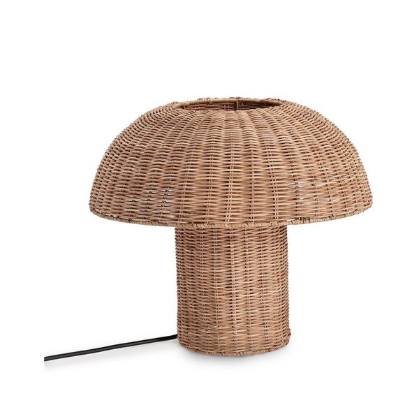 Lampada da tavolo LED di colore naturale in rattan con paralume in rattan (altezza totale 40 cm) Irele – Bizzotto