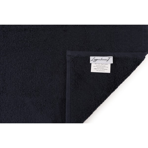 Asciugamano in cotone blu scuro 50x30 cm Chicago - Foutastic-image-3