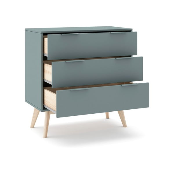 Cassettiera verde polveroso 80x83x40 cm Pisco – Marckeric-image-4