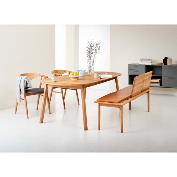 Tavolo da pranzo estensibile con pannello extra effetto rovere incluso 100x220 cm Amalfi - Hammel Furniture-image-1