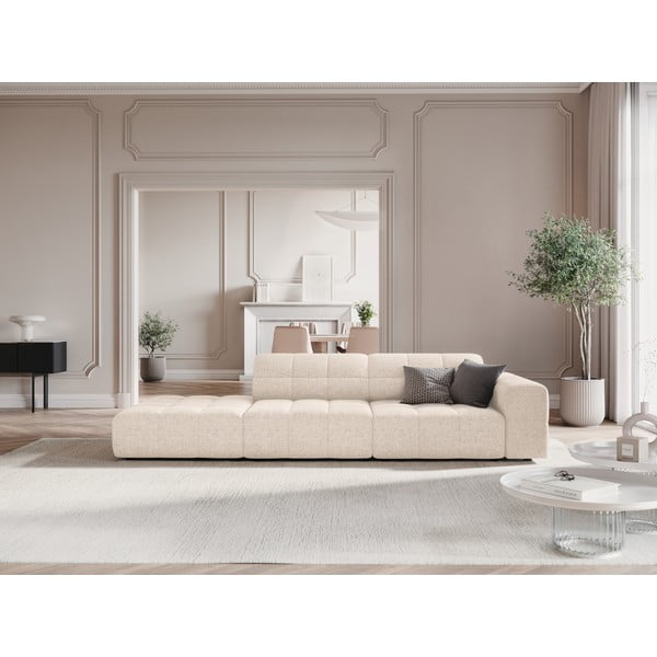 Chaise-lounge color crema (con penisola a destra) Chicago – Cosmopolitan Design-image-1