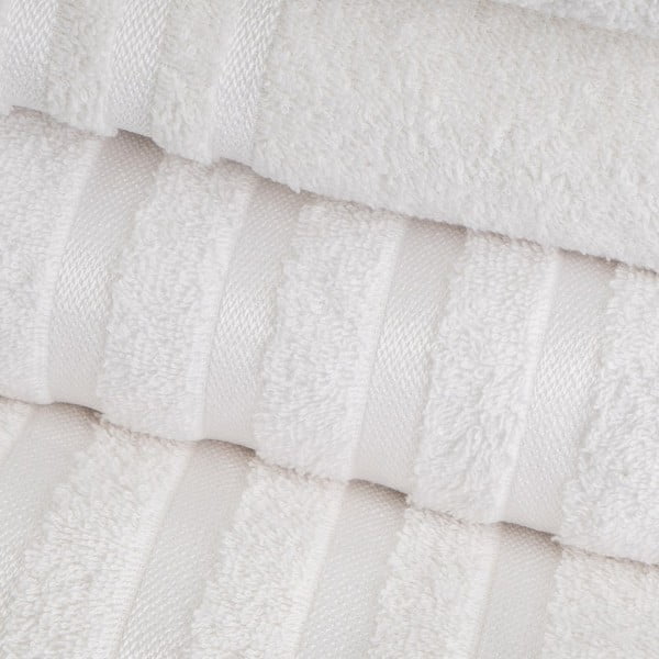 Asciugamano tipo terry bianco in cotone 30x50 cm Simple – Casa Selección-image-1