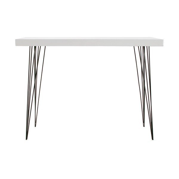 Tavolo Dallas in legno bianco, 110 x 25 cm - Versa-image-3