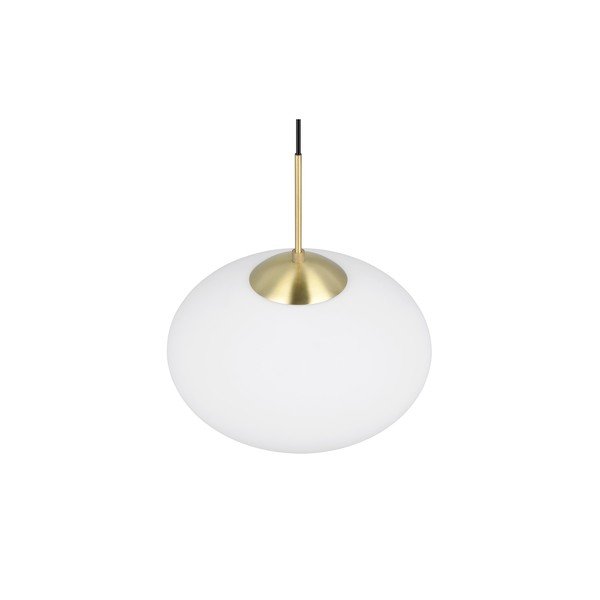 Lampadario in bianco-oro con paralume in vetro ø 40 cm Fomento - Trio-image-3