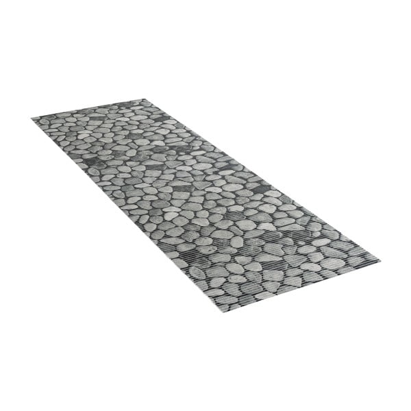 Tappetino da bagno in plastica grigio 65x200 cm Sassi - Wenko-image-2