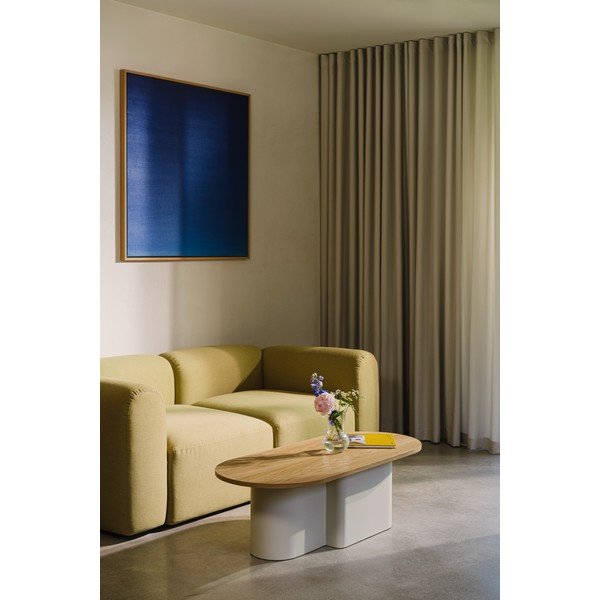 Tavolino da salotto nero con piano effetto rovere 50x115 cm Looi – noo.ma-image-2