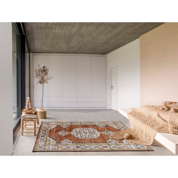Tappeto arancione/beige 155x230 cm Truva – Universal-image-1