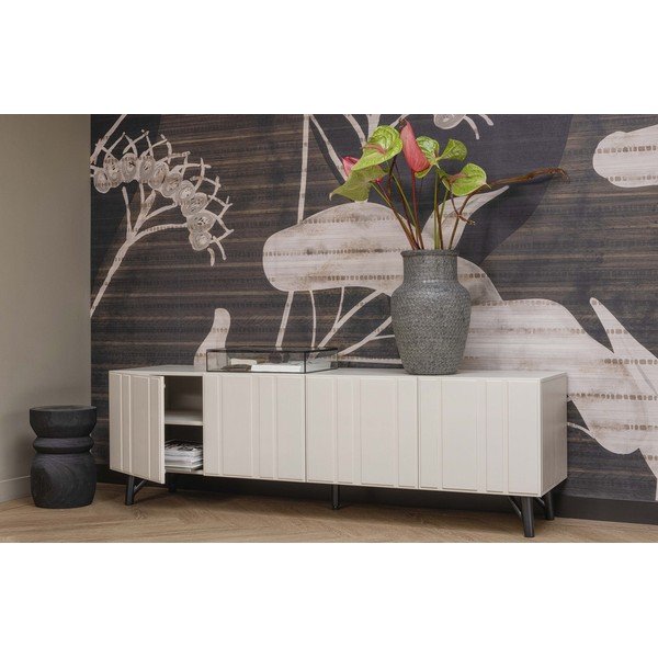 Tavolo TV crema in legno di pino 181x56 cm Miller - WOOOD-image-4