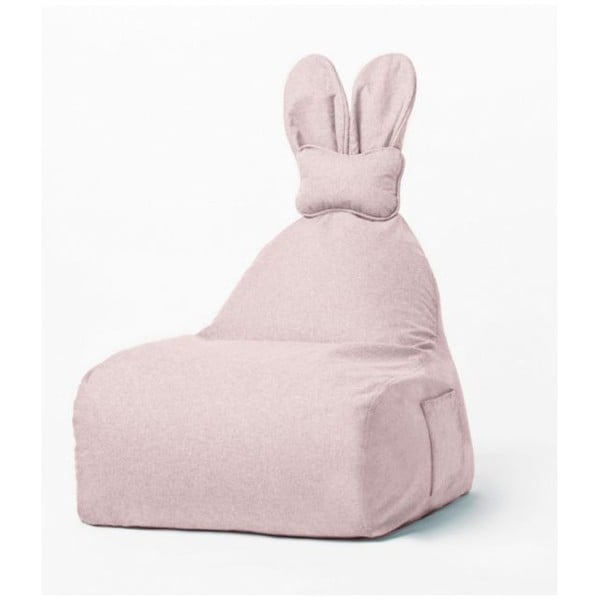 Borsa da divano per bambini rosa chiaro Funny Bunny - The Brooklyn Kids