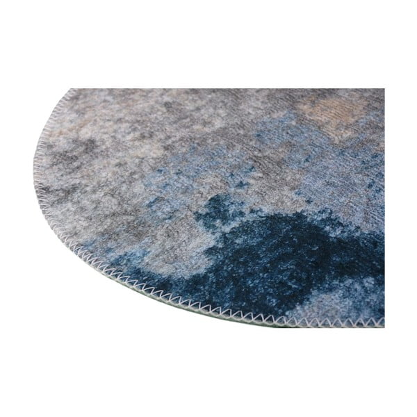 Tappeto rotondo lavabile blu-grigio ø 120 cm - Vitaus-image-2